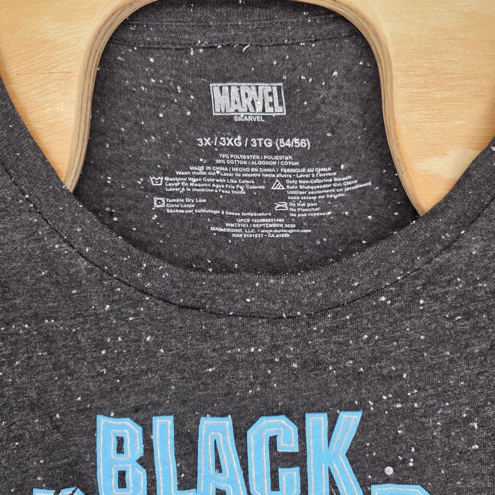 Marvel Black Panther T Shirt Adult 3X 3XL Movie Wakanda Comics Superhero 2020 - Picture 3 of 6